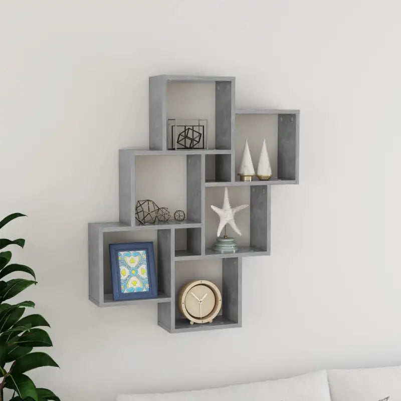 Wandplank van bewerkt hout voor maximale ruimtegebruik en stijl - Betongrijs / 1 - Wandplanken
