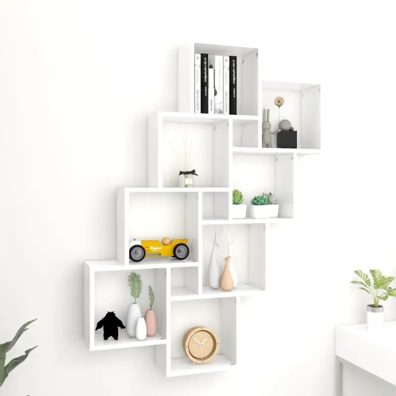 Wandplank van bewerkt hout voor stijlvolle ruimtebesparing - Wit / 1 - Wandplanken