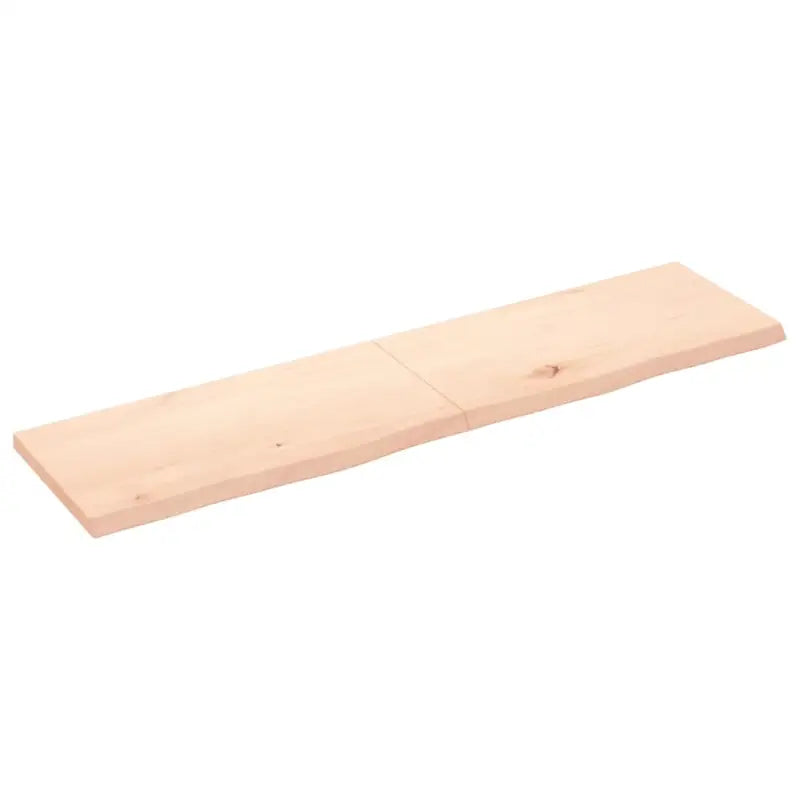 Wandplank van massief eikenhout met natuurlijke rand voor extra opbergruimte - Naturel / 160 x 40 x 4 cm / 1
