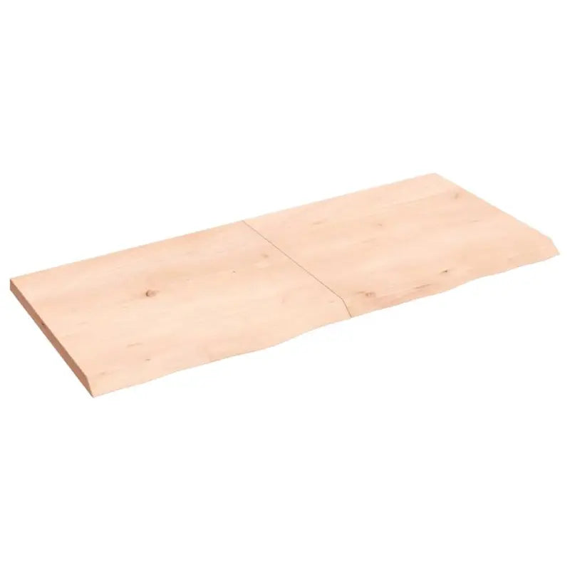 Wandplank van massief eikenhout met natuurlijke rand voor extra opbergruimte - Naturel / 140 x 60 x 4 cm / 1