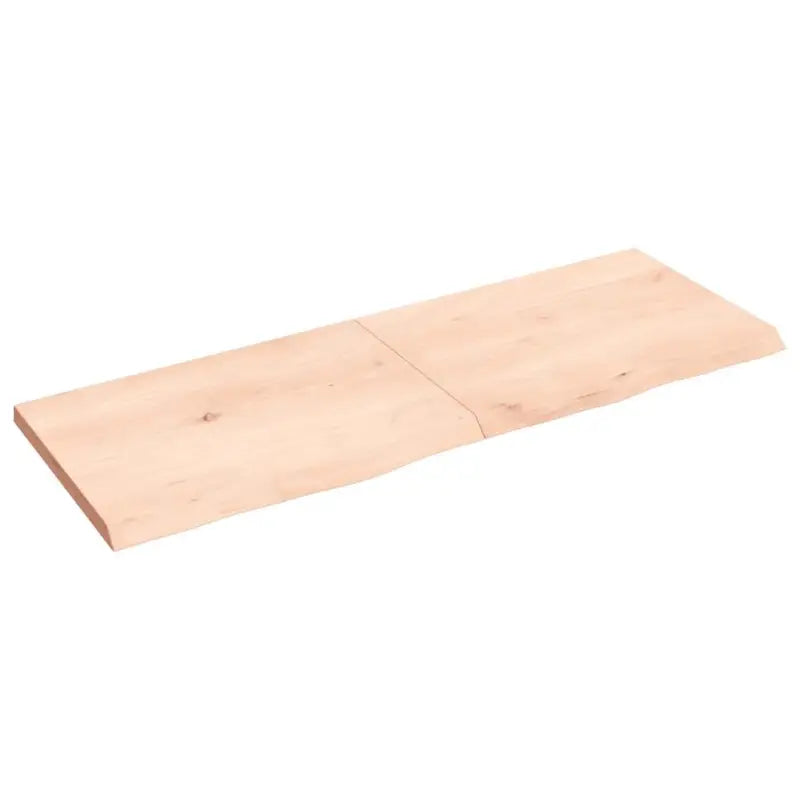 Wandplank van massief eikenhout met natuurlijke rand voor extra opbergruimte - Naturel / 140 x 50 x 4 cm / 1