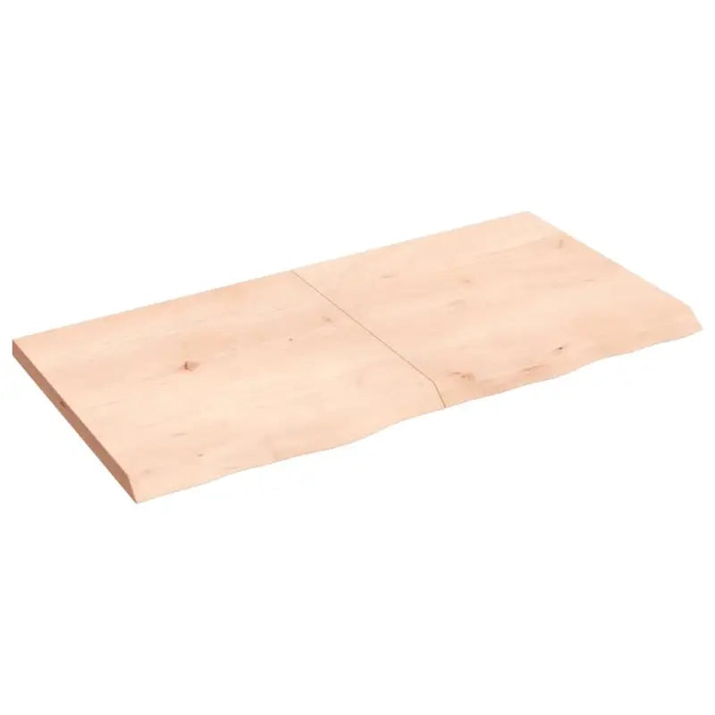 Wandplank van massief eikenhout met natuurlijke rand voor extra opbergruimte - Naturel / 120 x 60 x 4 cm / 1