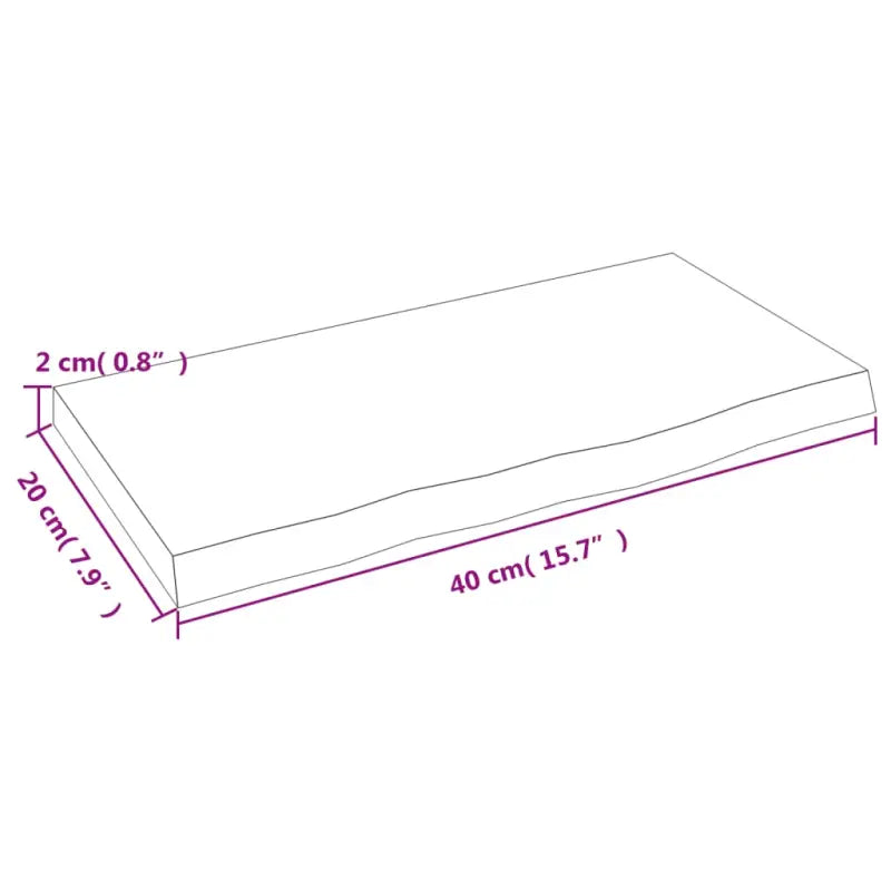 Wandplank van massief eikenhout met natuurlijke rand voor extra opbergruimte - Wandplanken