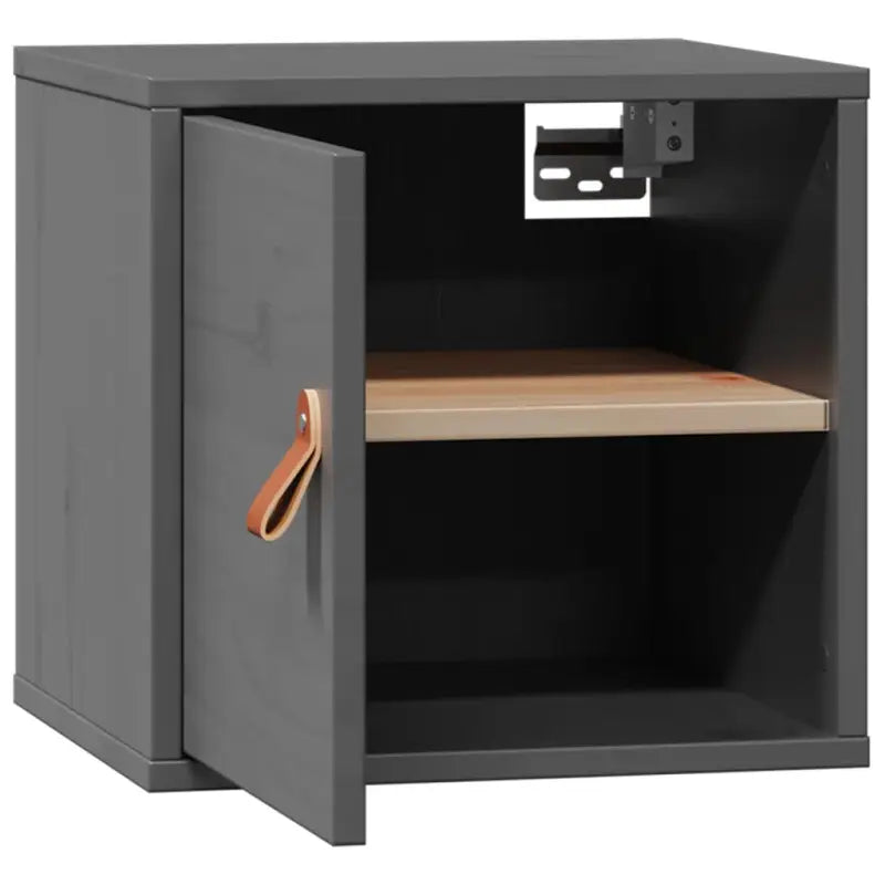Wandplank van massief grenenhout met rustieke uitstraling - Grijs / 1 - Wandplanken