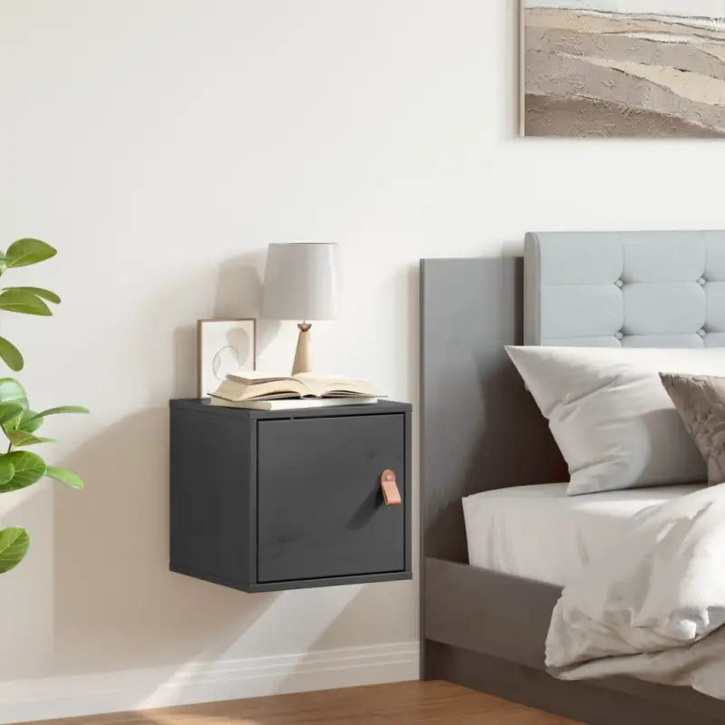 Wandplank van massief grenenhout met rustieke uitstraling - Grijs / 1 - Wandplanken