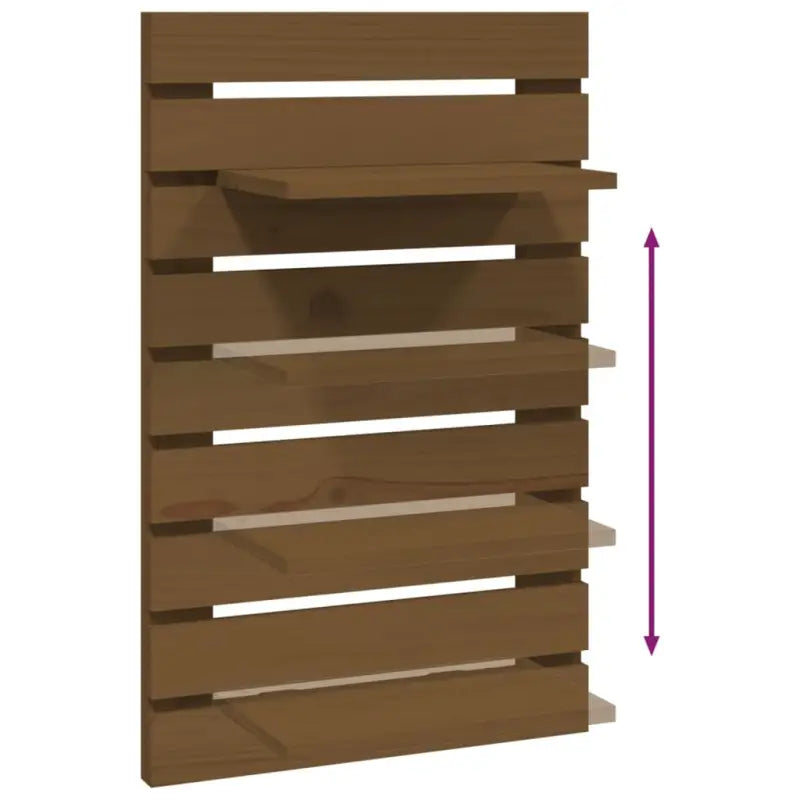 Wandplanken met massief grenenhout voor elegante muurbevestiging - Honingbruin / 2 / 1 - Wandplanken