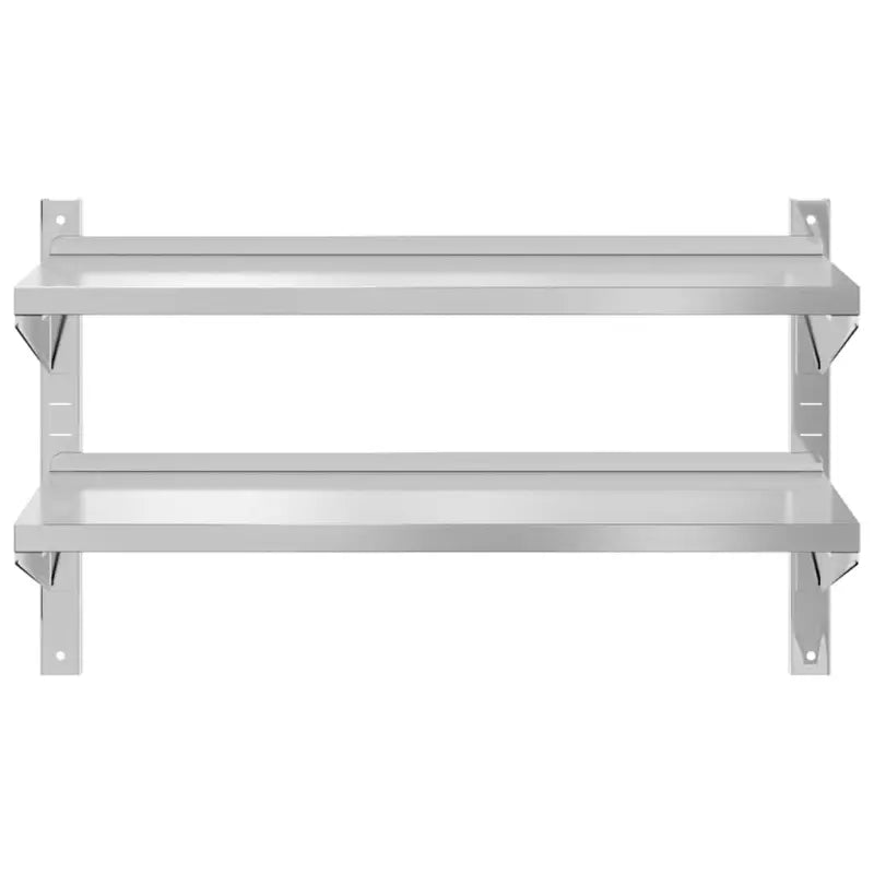 Wandplanken met verhoogde randen van roestvrijstaal for een duurzaam ontwerp - Wandplanken