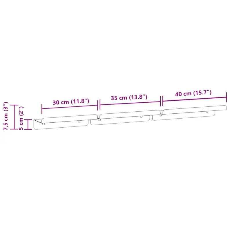 Wandplanken met verhoogde randen voor een stijlvol en stevig design - Zilver / 1 - Wandplanken