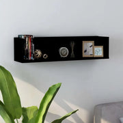 Wandplanken van bewerkt hout voor stijlvolle opbergoplossing voor cd’s en dvd’s - Wandplanken