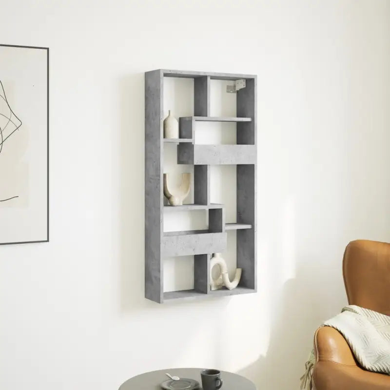 Wandplanken van duurzaam bewerkt hout voor je interieur - Betongrijs / 50 x 15 x 100 cm / 1 - Wandplanken