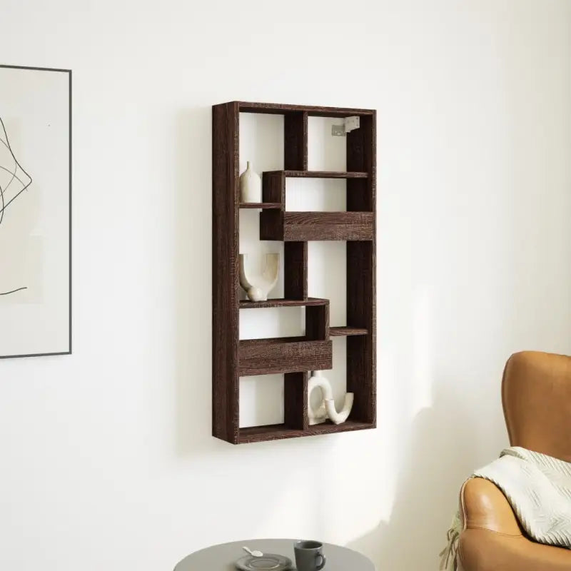 Wandplanken van duurzaam bewerkt hout voor je interieur - bruin eikenkleur / 50 x 15 x 100 cm / 1 - Wandplanken