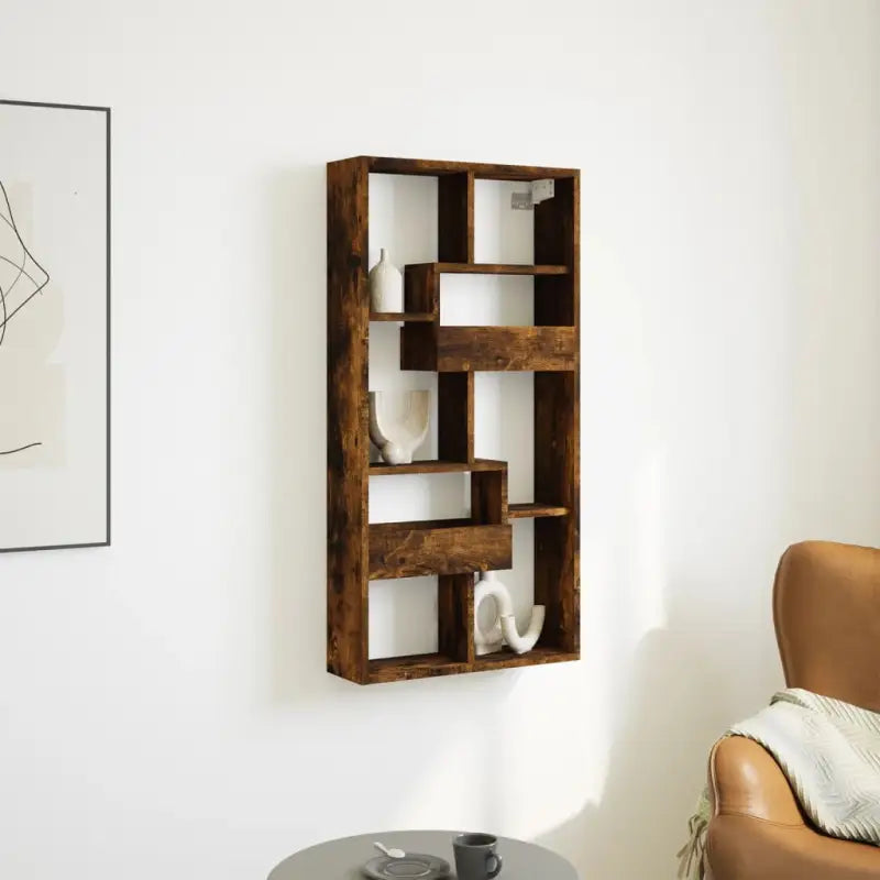 Wandplanken van duurzaam bewerkt hout voor je interieur - Gerookt eiken / 50 x 15 x 100 cm / 1 - Wandplanken