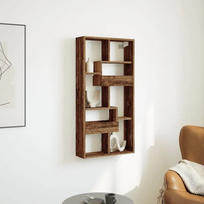 Wandplanken van duurzaam bewerkt hout voor je interieur - Oud hout / 50 x 15 x 100 cm / 1 - Wandplanken