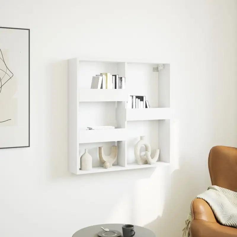 Wandplanken van duurzaam bewerkt hout voor je interieur - Wit / 80 x 15 x 80 cm / 1 - Wandplanken
