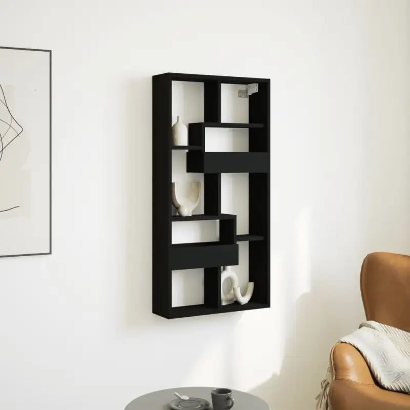 Wandplanken van duurzaam bewerkt hout voor je interieur - Zwart / 50 x 15 x 100 cm / 1 - Wandplanken