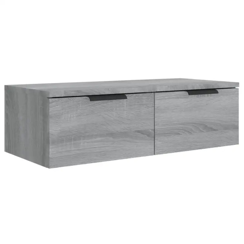 Wandplanken van grijs sonoma eiken voor een strakke woonkamer uitstraling - Wandplanken