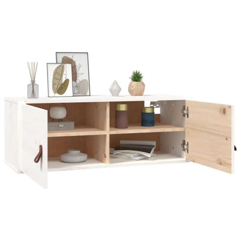 Wandplanken van massief grenenhout met een rustieke uitstraling - Wit / 2 / 1 - Wandplanken