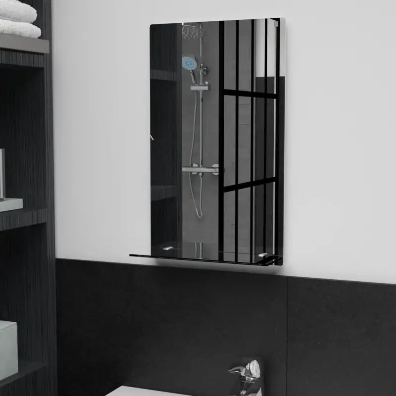 Wandspiegel met schap van gehard glas voor badkamer of woonkamer - 30 x 50 cm / 1 / Rechthoekig - Spiegels