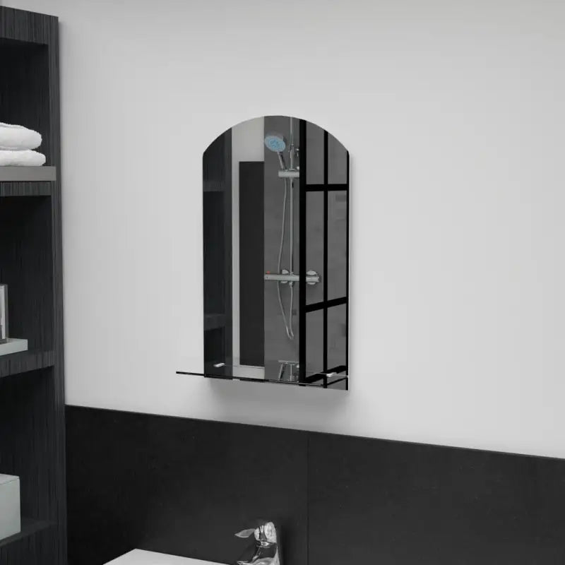 Wandspiegel met schap van gehard glas voor badkamer of woonkamer - Spiegels