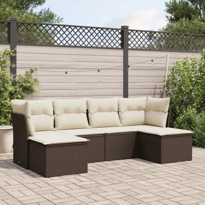 Waterdichte tas en zwart materiaal voor tuinsets met gepoedercoat staal - Bruin en crème / Zonder tafel - Tuinsets