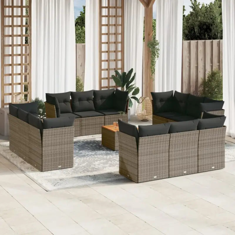 Waterdichte tas voor zwarte loungeset met gepoedercoat staal - grijs en donkergrijs - Tuinsets
