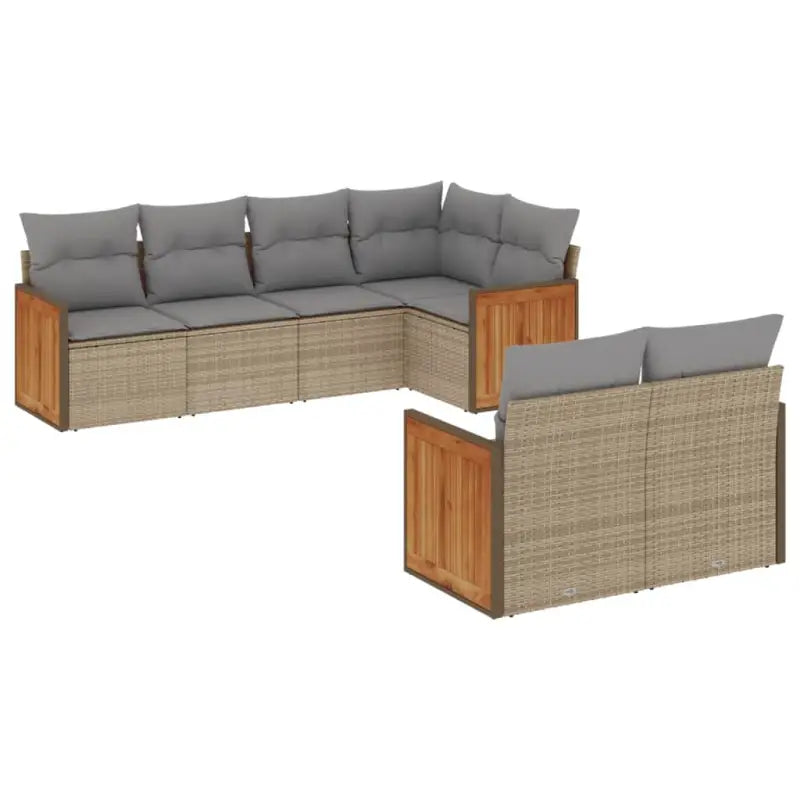 Waterdichte zak loungeset in beige materiaal en gepoedercoat staal - Tuinsets