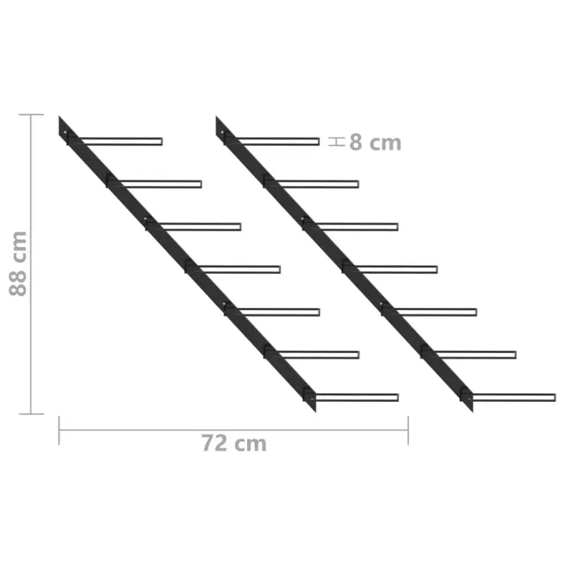 Wijnrek voor aan de muur levering bevat trendy modern design - Wijnrekken
