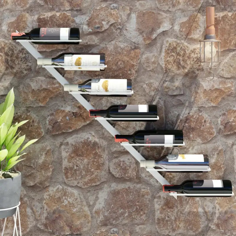 Wijnrek voor aan de muur levering bevat trendy modern design - Wit / 1 - Wijnrekken