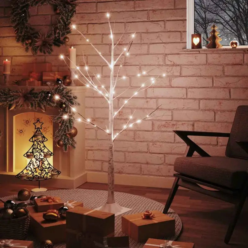 Witte LED Berkenboom voor een natuurlijke lichtdecoratie - 120 cm / 1 - Kerstbomen