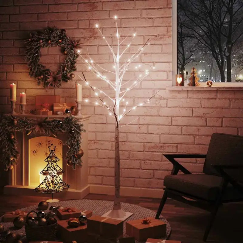 Witte LED Berkenboom voor een natuurlijke lichtdecoratie - Kerstbomen