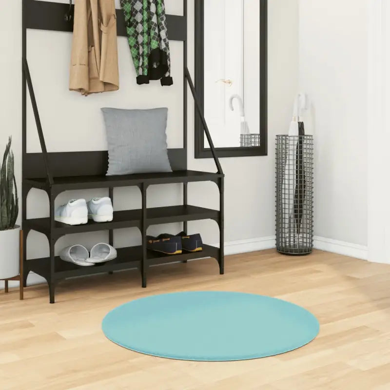 Zacht vloerkleed van polyester met STANDARD 100 op schadelijke stoffen - Groen / Ø 80 cm - Vloerkleden