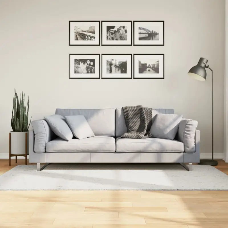 Zacht vloerkleed van polyester met STANDARD 100 op schadelijke stoffen - Crème / 100 x 200 cm - Vloerkleden