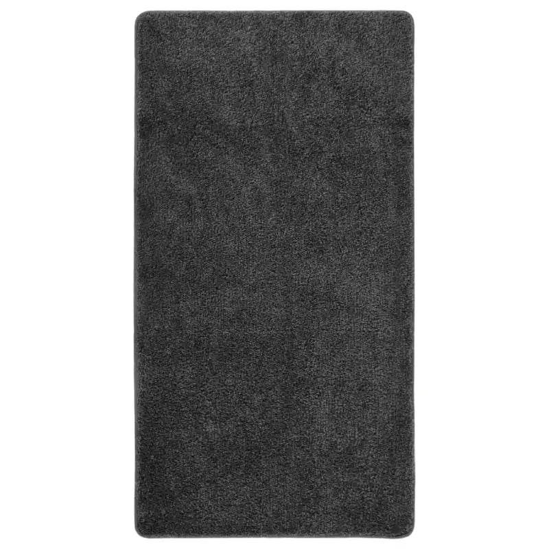 Zacht vloerkleed voor warmte en decoratie in je interieur - Donkergrijs / 80 x 150 cm - Vloerkleden