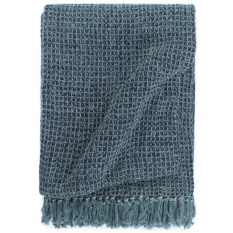 Zachte katoenen deken voor een ontspannen interieur sfeer - Indigoblauw / 220 x 250 cm / 1 - Dekens
