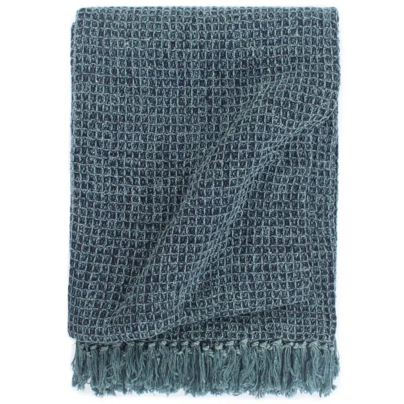 Zachte katoenen deken voor een ontspannen interieur sfeer - Indigoblauw / 125 x 150 cm / 1 - Dekens