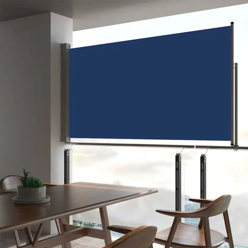 Zijdescherm voor terras en balkon met zon- en windbescherming - Blauw / 160 x 300 cm / 1 - Parasols en zonneschermen