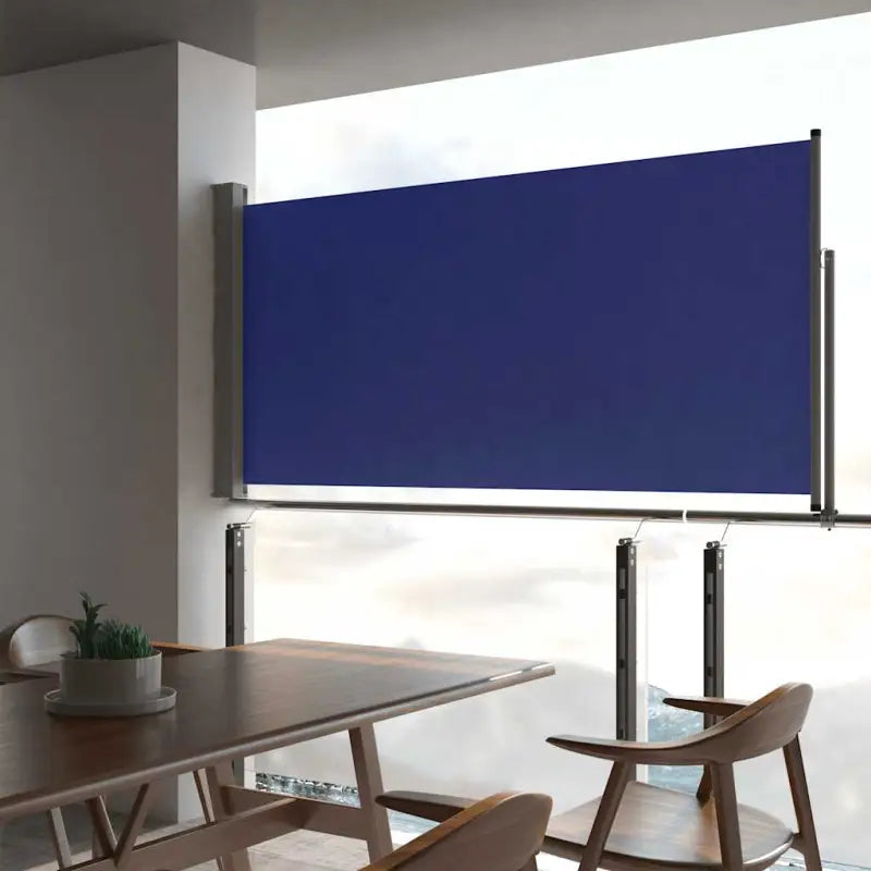 Zijdescherm voor terras en balkon met zon- en windbescherming - Blauw / 120 x 300 cm / 1 - Parasols en zonneschermen