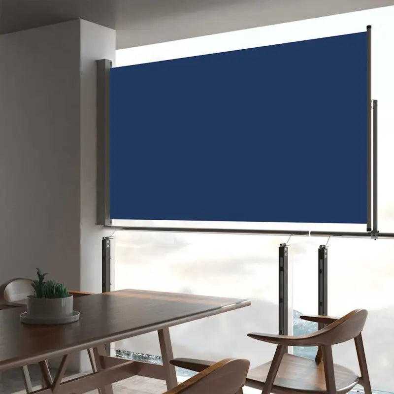 Zijdescherm voor terras en balkon met zon- en windbescherming - Blauw / 140 x 300 cm / 1 - Parasols en zonneschermen