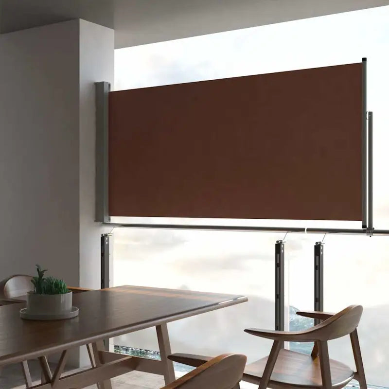 Zijdescherm voor terras en balkon met zon- en windbescherming - Bruin / 120 x 300 cm / 1 - Parasols en zonneschermen