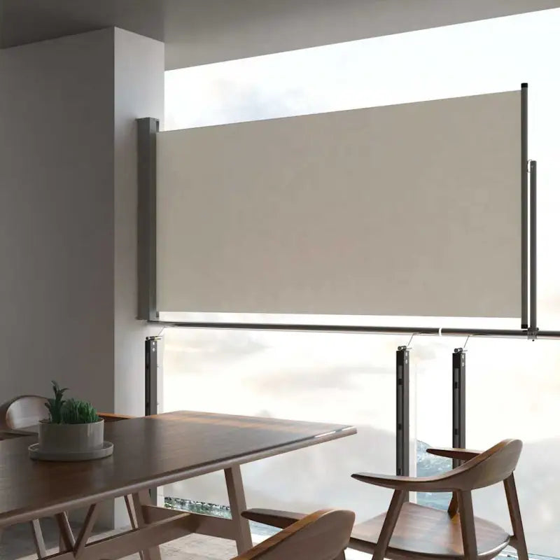 Zijdescherm voor terras en balkon met zon- en windbescherming - Crème / 120 x 300 cm / 1 - Parasols en zonneschermen