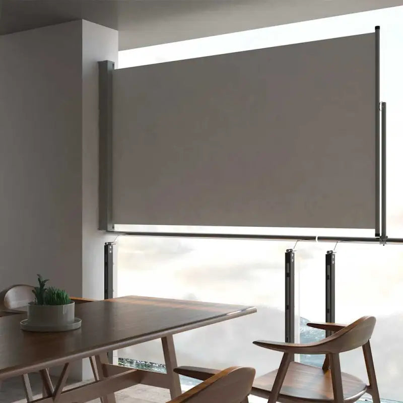 Zijdescherm voor terras en balkon met zon- en windbescherming - Grijs / 140 x 300 cm / 1 - Parasols en zonneschermen