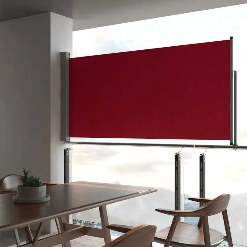 Zijdescherm voor terras en balkon met zon- en windbescherming - Rood / 120 x 300 cm / 1 - Parasols en zonneschermen
