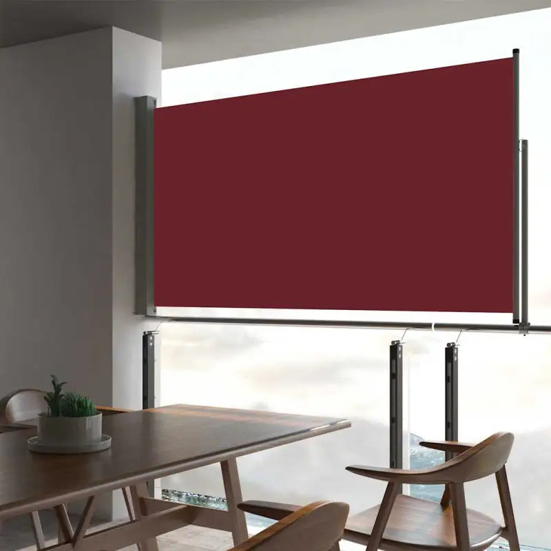 Zijdescherm voor terras en balkon met zon- en windbescherming - Rood / 160 x 300 cm / 1 - Parasols en zonneschermen