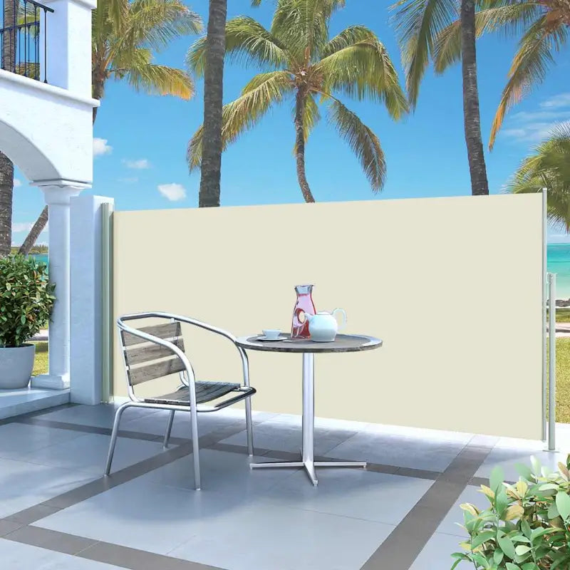 Zijscherm voor privacy en bescherming op terras en balkon - Crème / 120 x 300 cm / 1 - Parasols en zonneschermen