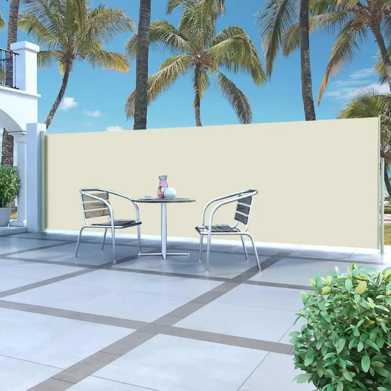 Zijscherm voor privacy en bescherming op terras en balkon - Crème / 160 x 500 cm / 1 - Parasols en zonneschermen