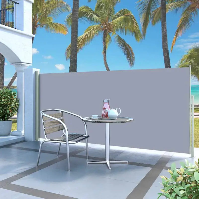 Zijscherm voor privacy en bescherming op terras en balkon - Grijs / 140 x 300 cm / 1 - Parasols en zonneschermen