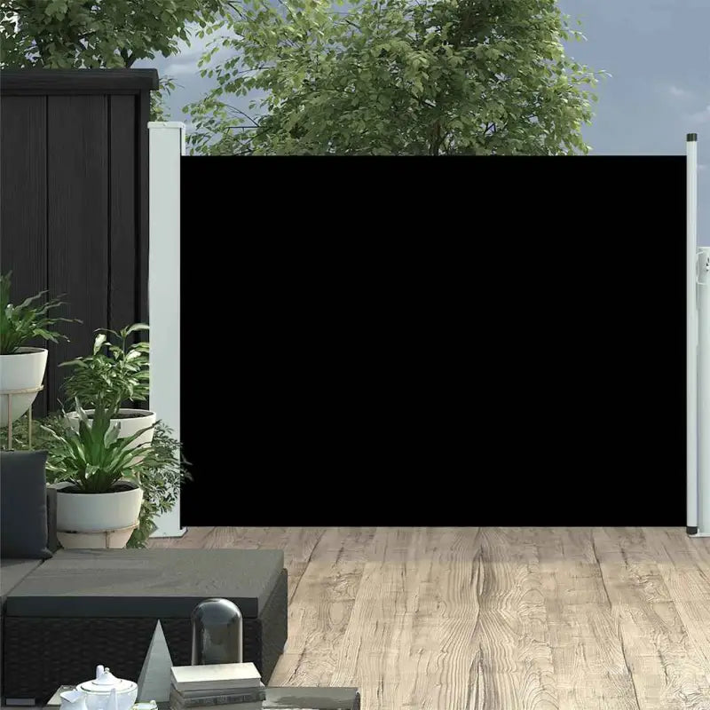 Zijscherm voor privacy en bescherming op terras en balkon - Zwart / 100 x 500 cm / 1 - Parasols en zonneschermen
