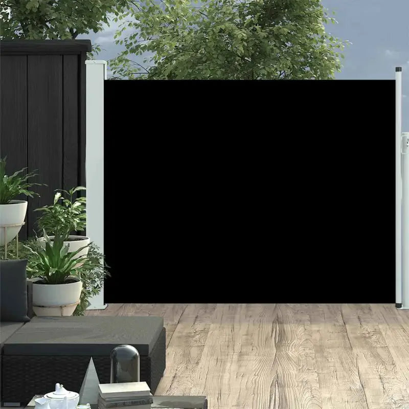Zijscherm voor privacy en bescherming op terras en balkon - Zwart / 140 x 500 cm / 1 - Parasols en zonneschermen