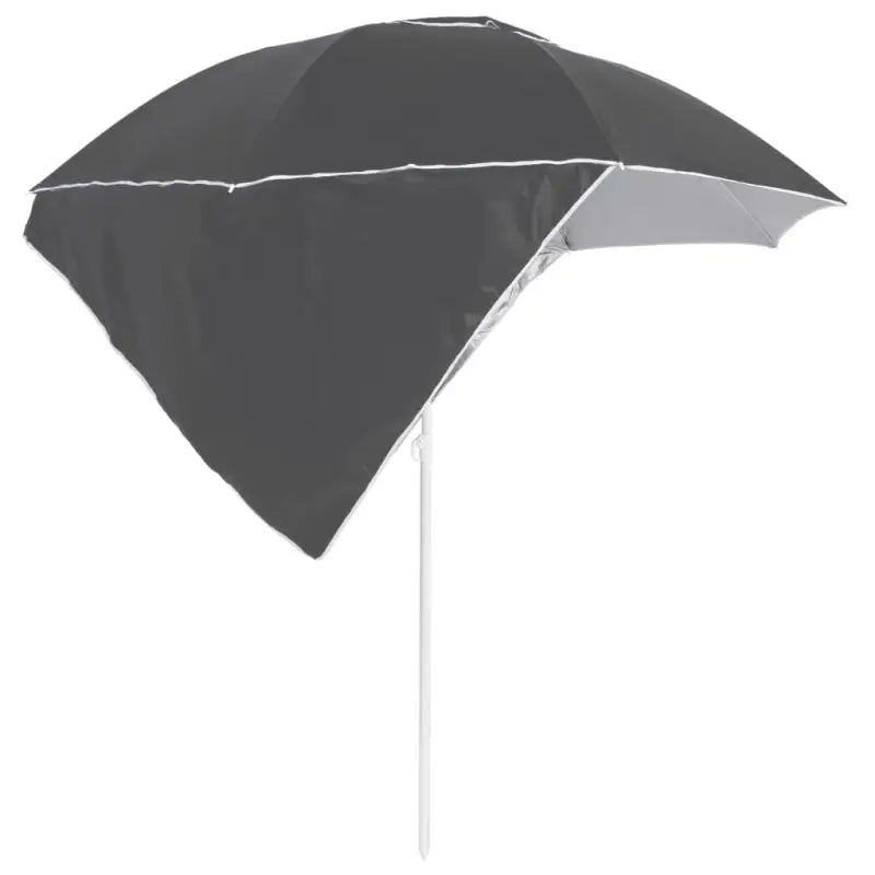 Zilverkleurige coating strandparasol met stalen frame voor UV-bescherming - Parasols en zonneschermen
