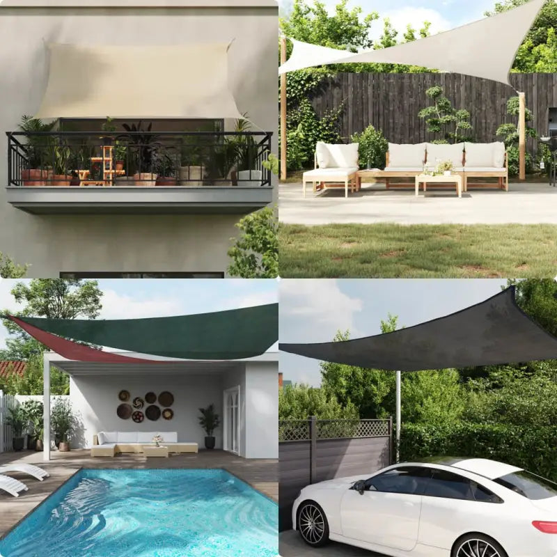 Zonnescherm met roestvrijstalen bevestigingsmiddelen voor tuin en terras - Lichtgroen / 3/4 x 2 m / 1 - Parasols